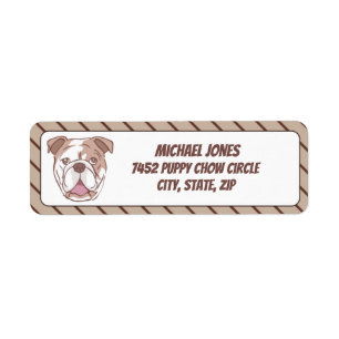 Bulldog with Brown Diagonal Stripes
