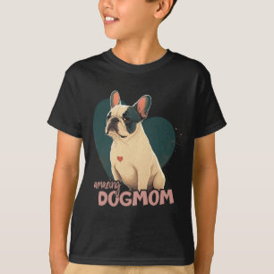 Bulldog With Heart Background T-Shirt