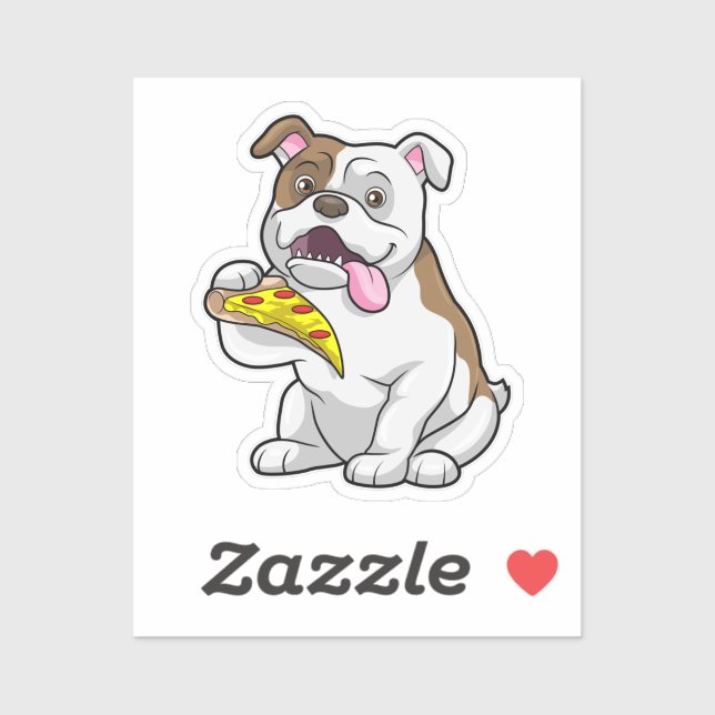 Bulldog with Piece of Pizza (Sheet)