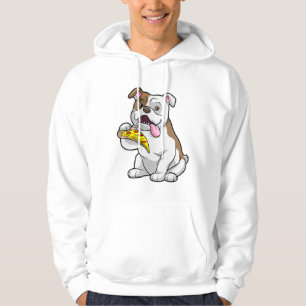 Bulldog with Piece of Pizza Hoodie