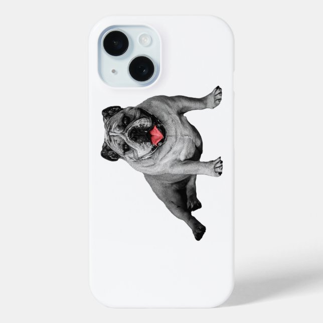 Bulldog with Red Flair Case (Back)
