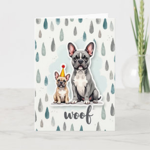 Bulldog Woof Fathers Day Card