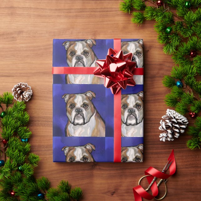 Bulldog         wrapping paper (Holiday Gift)