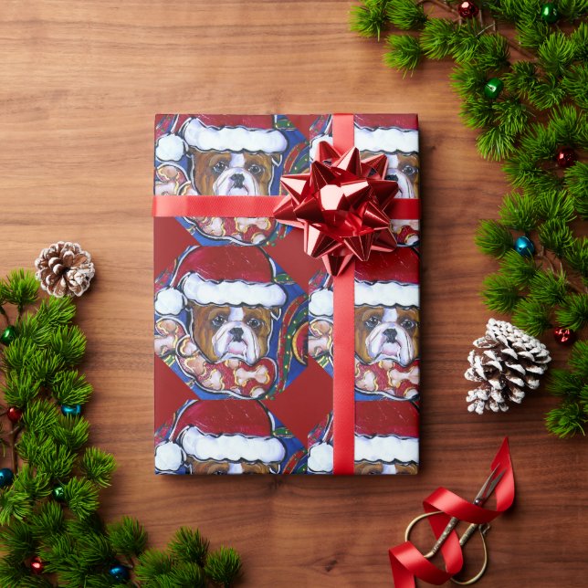  Bulldog    Wrapping Paper (Holiday Gift)