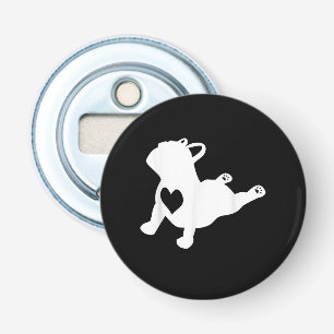 Bulldog Yoga Pose Love Heart Workout Gift Bottle Opener