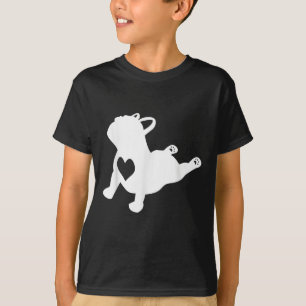 Bulldog Yoga Pose Love Heart Workout Gift T-Shirt
