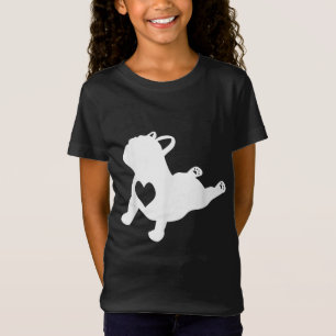Bulldog Yoga Pose Love Heart Workout Gift T-Shirt