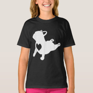Bulldog Yoga Pose Love Heart Workout Gift T-Shirt