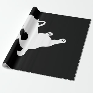 Bulldog Yoga Pose Love Heart Workout Gift Wrapping Paper