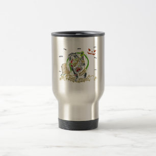 Bulldog Zombie Dog Halloween Costume Travel Mug