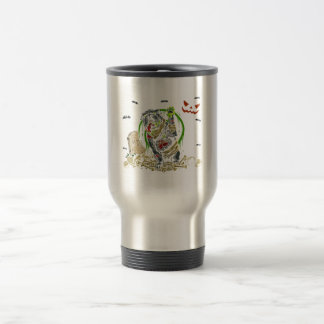 Bulldog Zombie Dog Halloween Costume Travel Mug