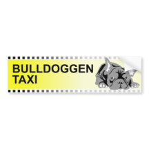 Bulldoggen taxi sticker