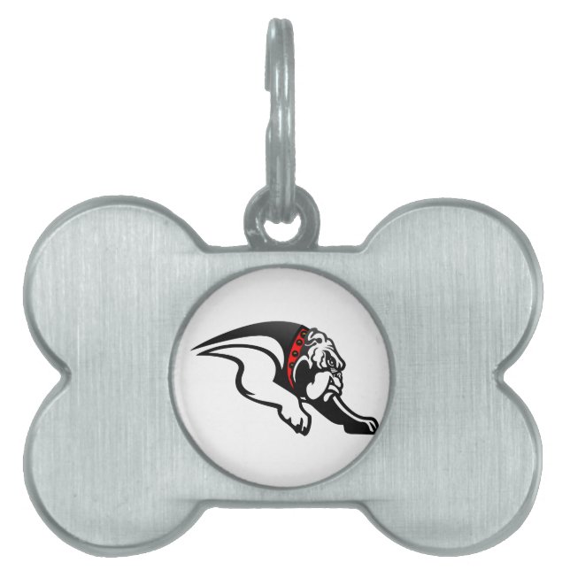 Bulldogs 1 pet name tag (Front)