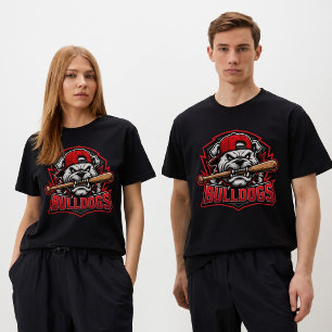 Bulldogs Baseball Mascot Sports Team Logo T-Shirt