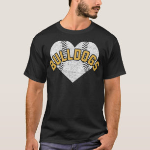 Bulldogs Baseball Softball High School Team Masco T-Shirt