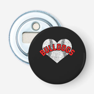 Bulldogs Baseball Softball High School Team Mascot Bottle Opener