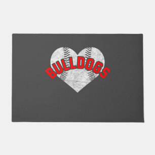Bulldogs Baseball Softball High School Team Mascot Doormat