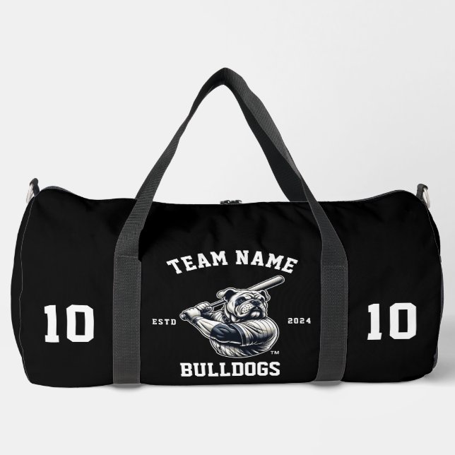 Bulldogs "Customisable" Baseball Duffle Bag (Front)