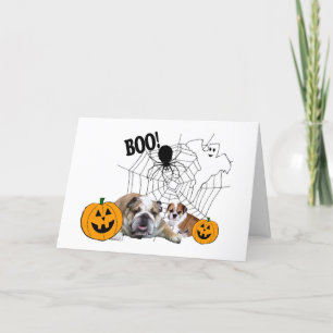 Bulldogs Halloween Greeting Card