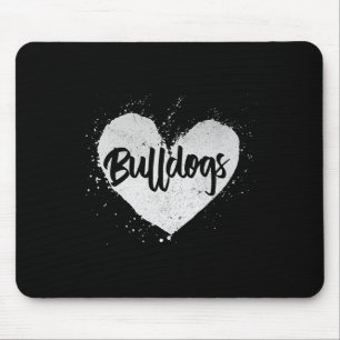 Bulldogs - Heart Dog Lover Animal Breeder Puppy Ow Mouse Mat