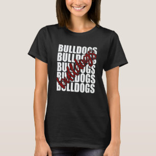 Bulldogs Maroon School Sports Fan Team Spirit T-Shirt