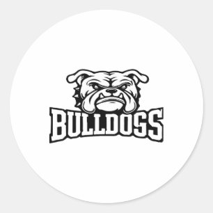 Bulldogs Mascot Back To School Team Spirit Classic Round Sticker