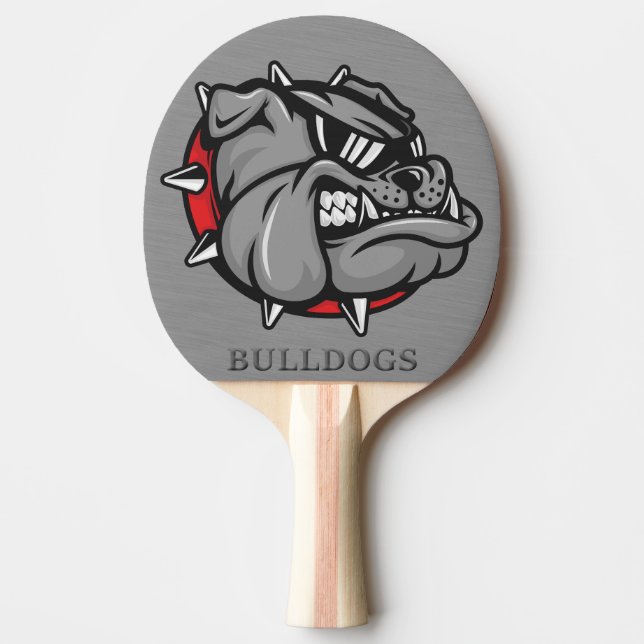 Bulldogs Mascot Ping Pong Paddle (Front)