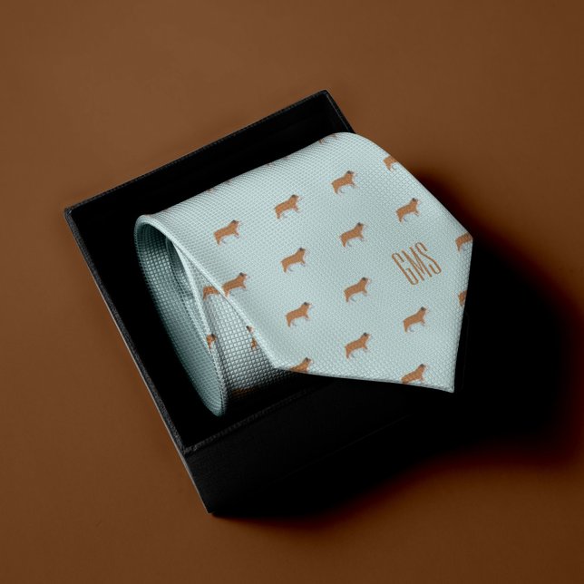 Bulldogs Pattern Monogram Tie (Creator Uploaded)