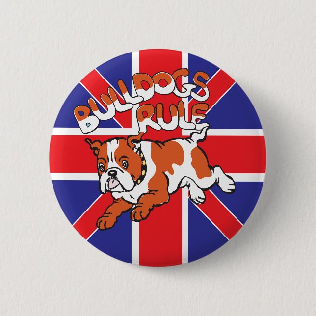 Bulldogs rule badge British bulldog (Front)