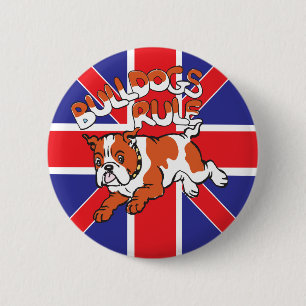 Bulldogs rule badge British bulldog