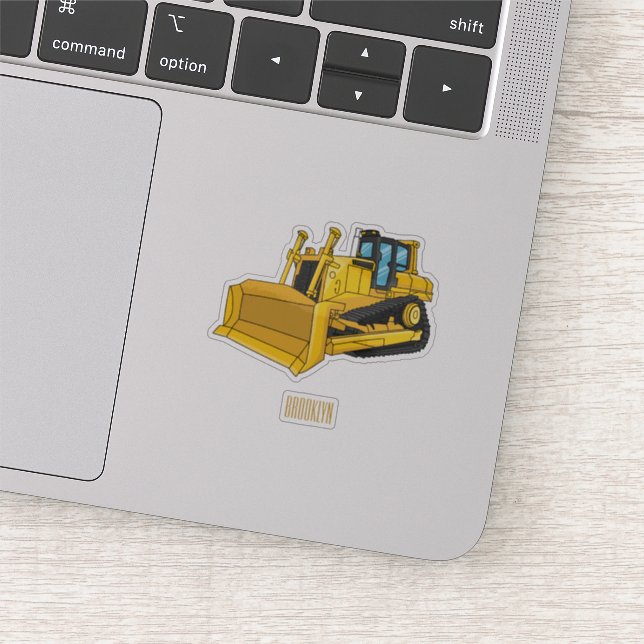 Bulldozer cartoon illustration (Detail)