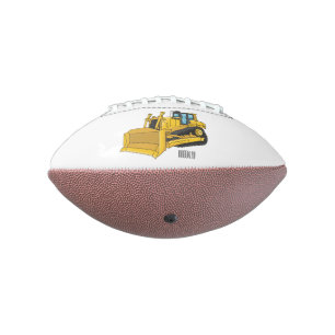 Bulldozer cartoon illustration american football