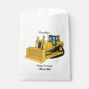 Bulldozer cartoon illustration favour bags