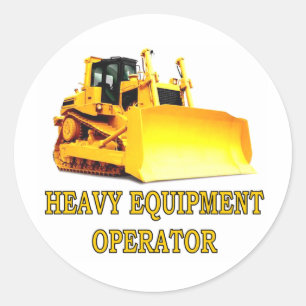 BULLDOZER CLASSIC ROUND STICKER