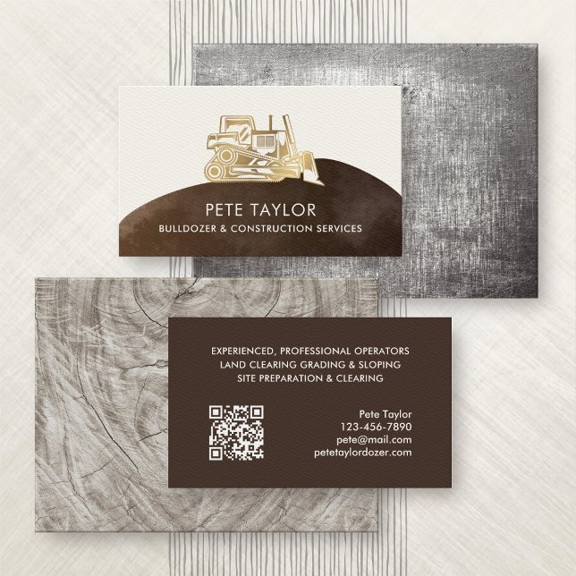 Bulldozer Construction Business Card (Creator Uploaded)