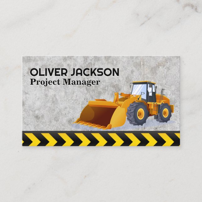 Bulldozer | Construction | Contractor Business Card (Front)