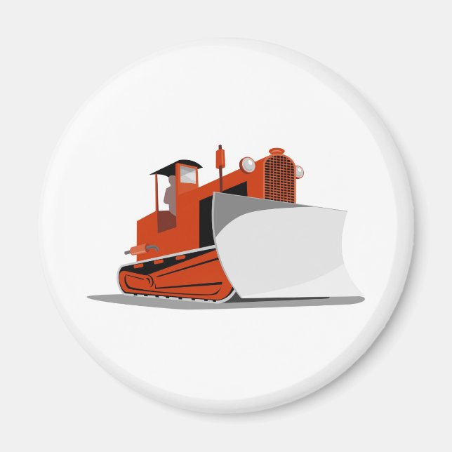 bulldozer construction equipment machinery magnet (Front)