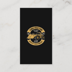 bulldozer  construction heavy equipment business card