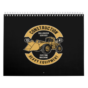 bulldozer construction heavy equipment calendar