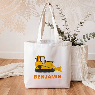 Bulldozer Construction Kids Tote Bag
