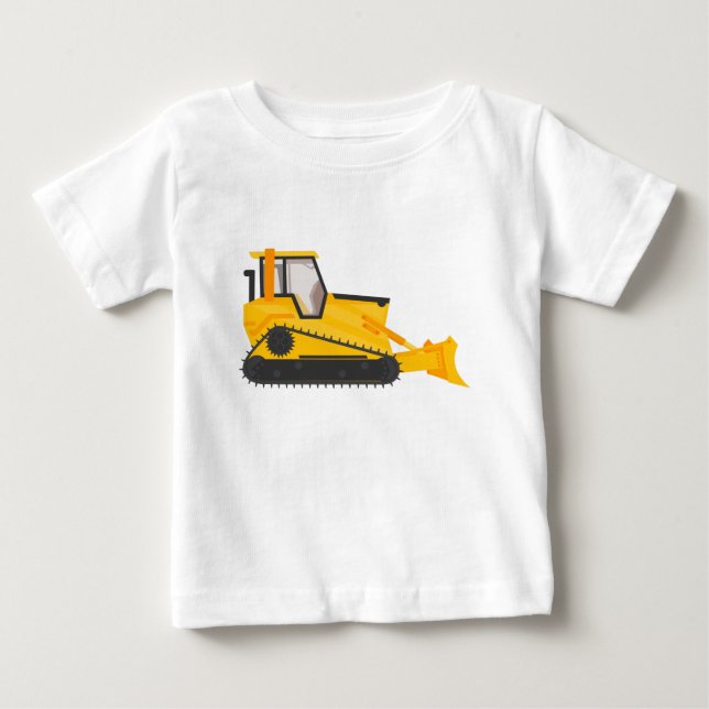 Bulldozer Construction Machine Baby T-Shirt (Front)