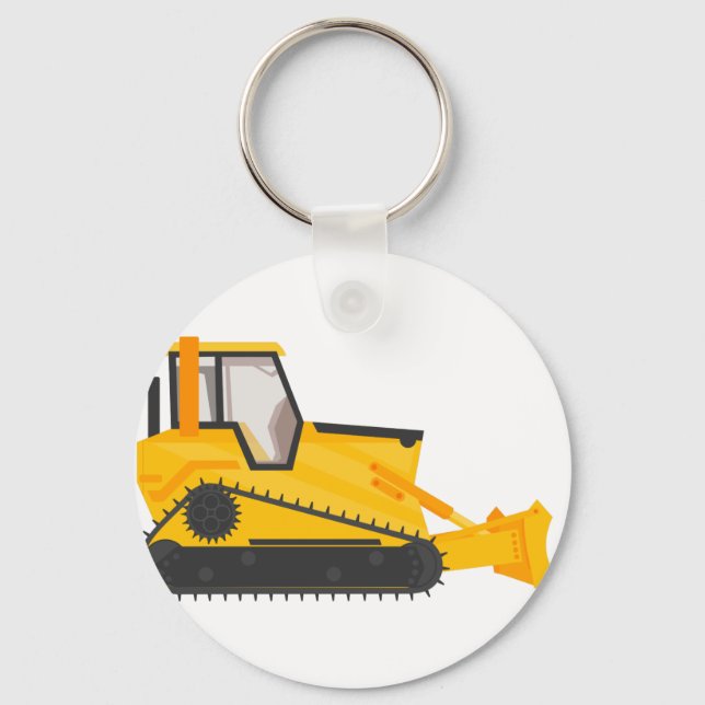 Bulldozer Construction Machine Key Ring (Front)