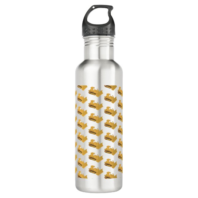 Bulldozer Construction Trucks 710 Ml Water Bottle (Front)