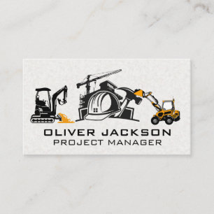 Bulldozer Construction Vehicles   Builder Site Business Card
