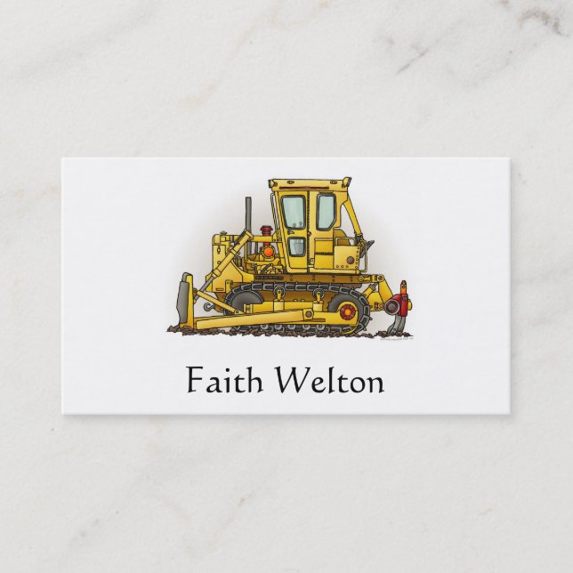 Bulldozer Dozer Business Card (Front)