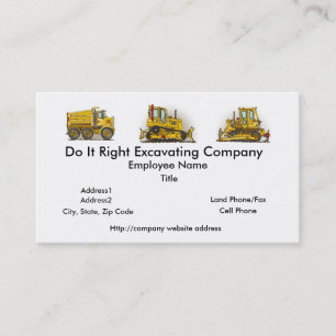 Bulldozer Dozer Business Cards