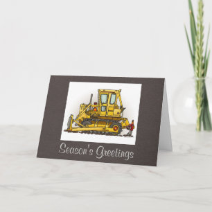 Bulldozer Dozer Holiday Card