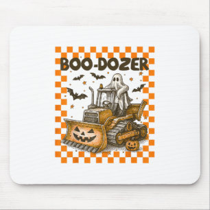 Bulldozer Halloween Boo Dozer Construction Truck B Mouse Mat