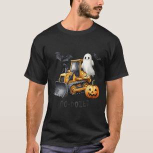 Bulldozer Halloween Boo Dozer Construction Truck B T-Shirt
