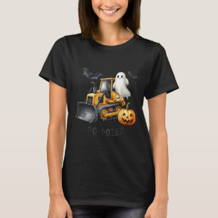 Bulldozer Halloween Boo Dozer Construction Truck B T-Shirt